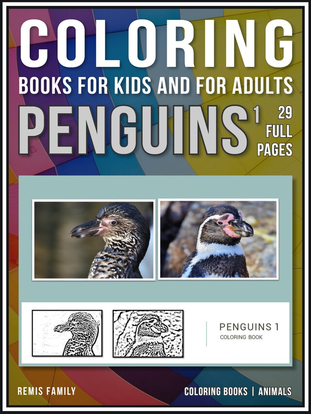 Okładka książki dla Coloring Books for Kids and for Adults - Penguins 1