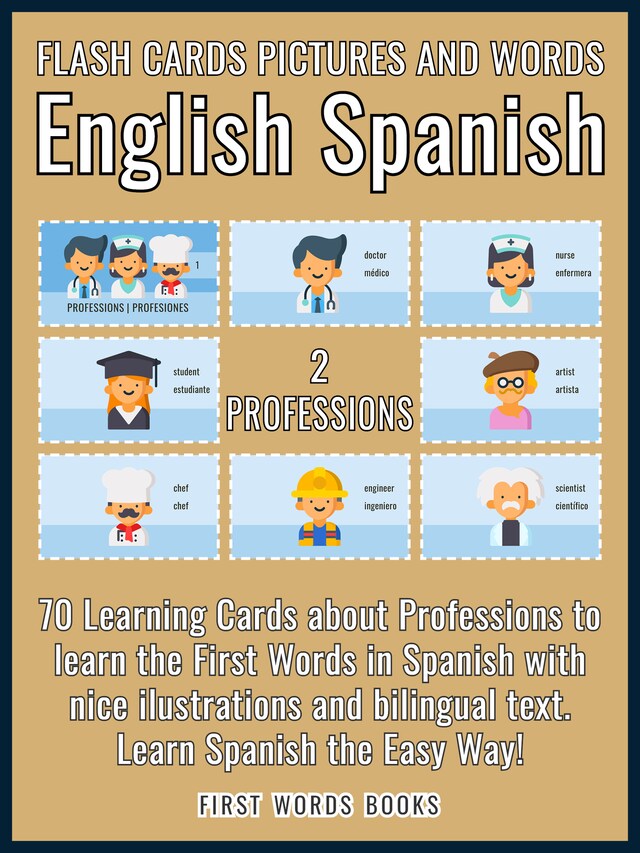2 - Professions - Flash Cards Pictures and Words English Spanish