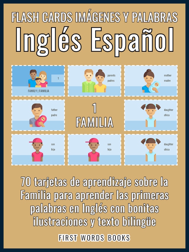 Buchcover für 1 - Familia - Flash Cards Imágenes y Palabras Inglés Español