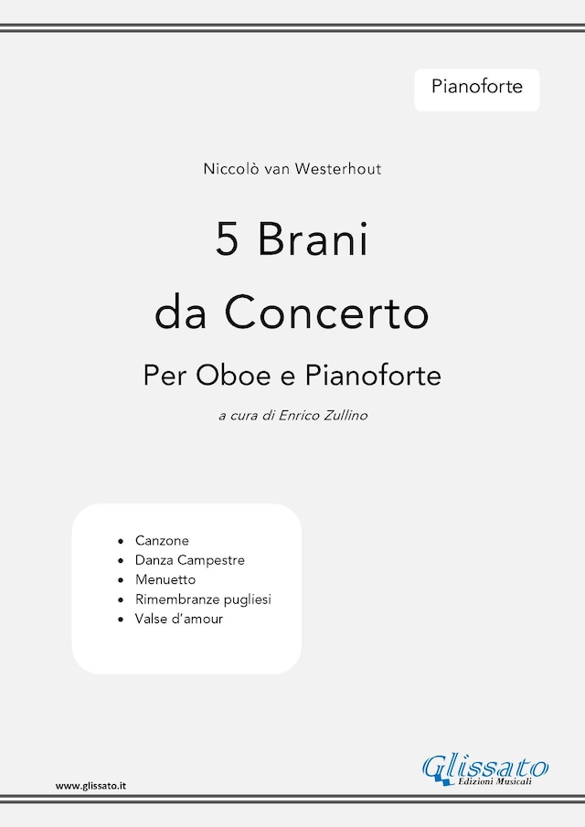 Okładka książki dla 5 Brani da Concerto (N.van Westerhout) vol. Pianoforte