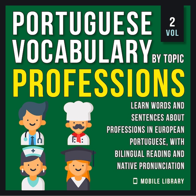 Book cover for Professions - Portuguese Vocabulary by Topic - Vol 2