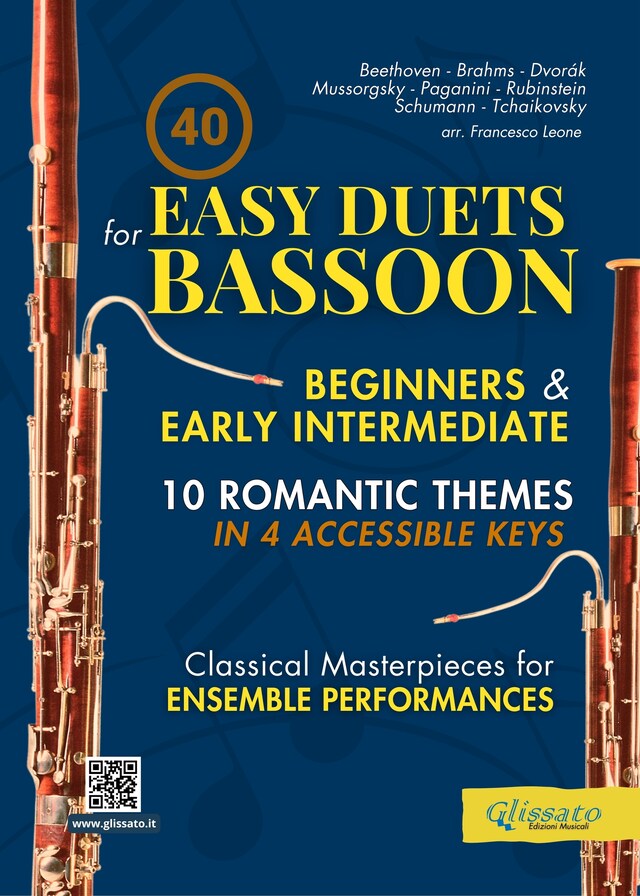 Boekomslag van 40 Easy Duets for Bassoon Beginners and Early Intermediate