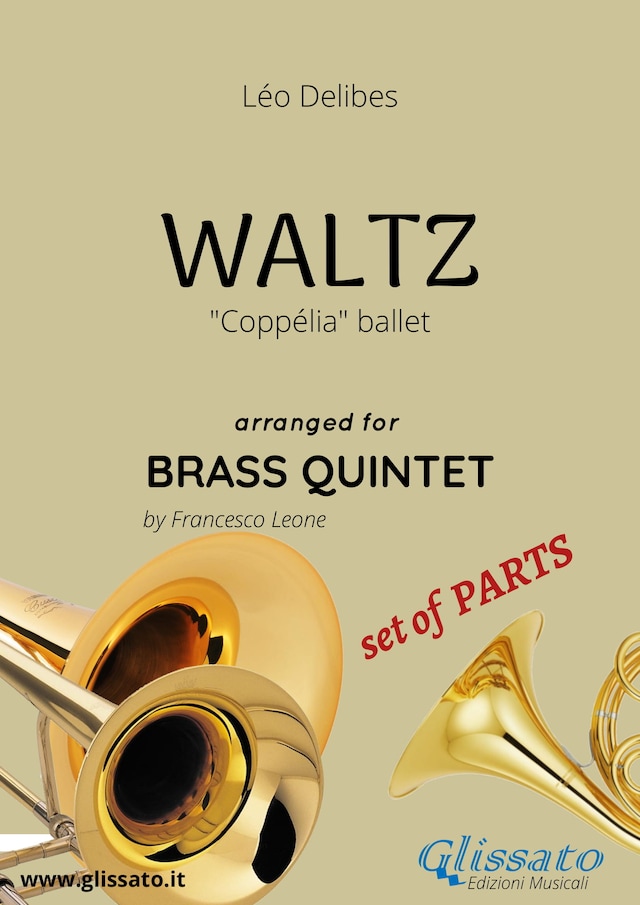 Book cover for Coppélia Waltz - brass quintet set of PARTS
