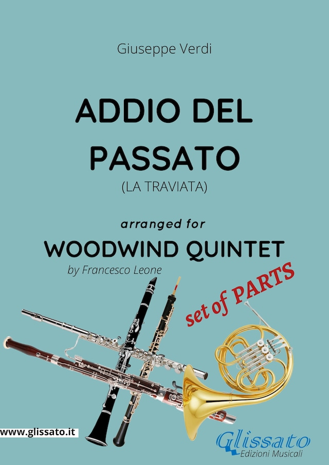 Boekomslag van Addio del passato - Woodwind Quintet set of PARTS