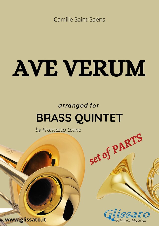 Book cover for Ave Verum - C.Saint-Saëns - Brass Quintet set of PARTS