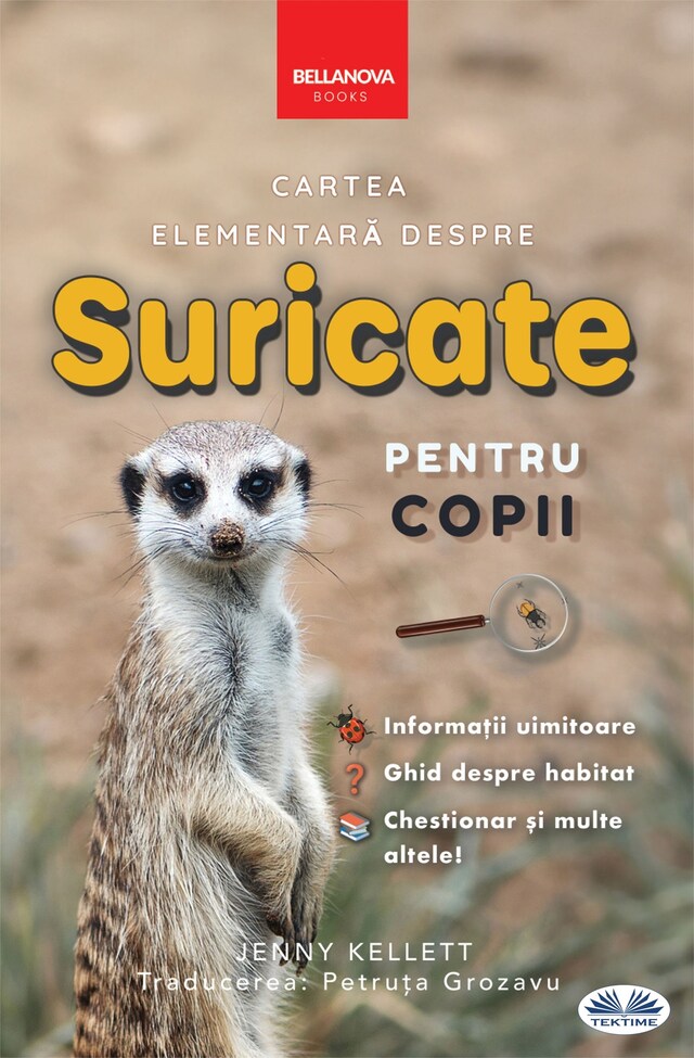 Book cover for Cartea Elementară Despre Suricați, Pentru Copii