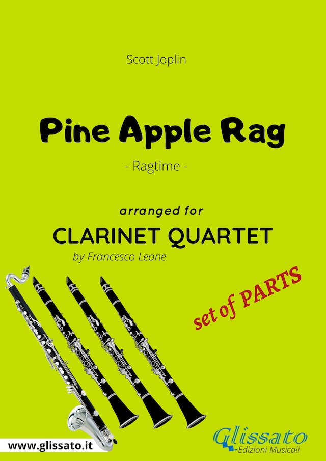 Boekomslag van Pine Apple Rag - Clarinet Quartet set of PARTS