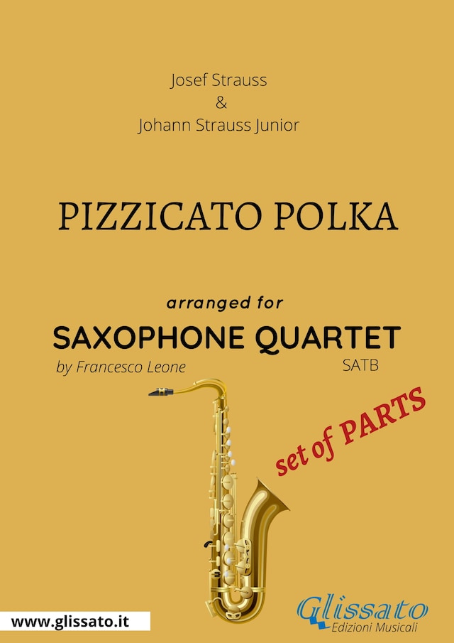 Boekomslag van Pizzicato polka - Saxophone Quartet set of PARTS