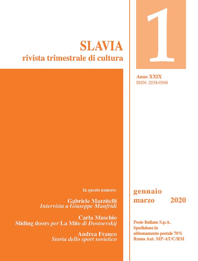 Book cover for Slavia  N. 2020 - 1