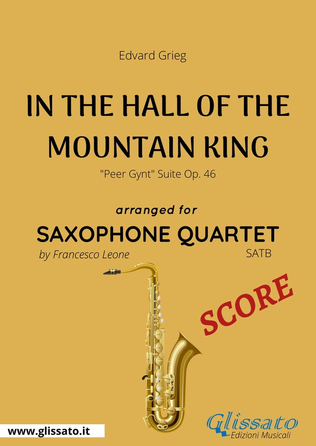 Bokomslag for In The Hall Of The Mountain King - Saxophone Quartet SCORE