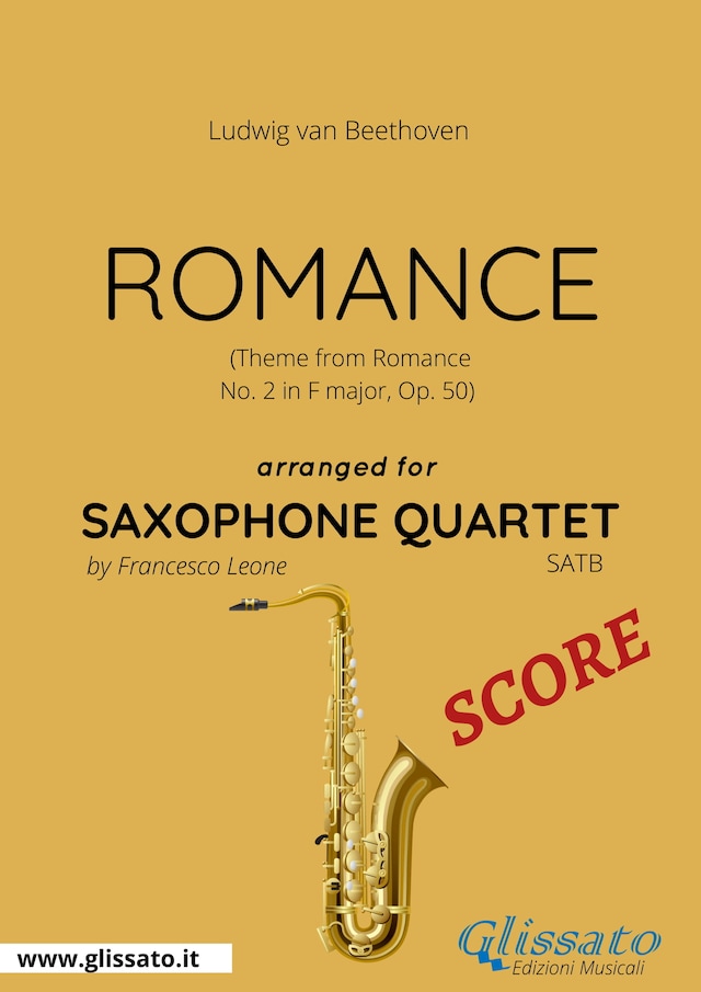 Portada de libro para Romance - Saxophone Quartet SCORE