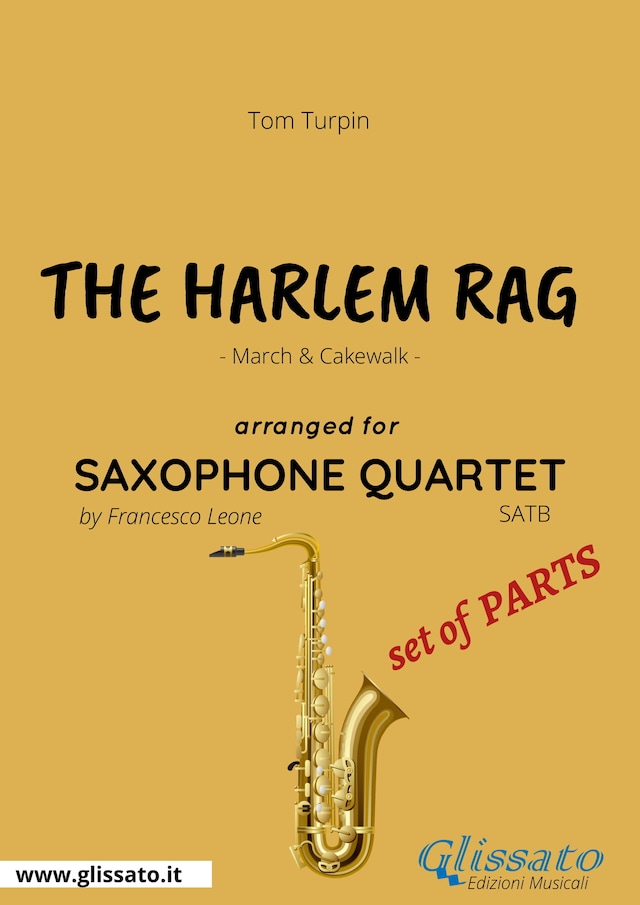 Book cover for The Harlem Rag - Saxophone Quartet set of PARTS