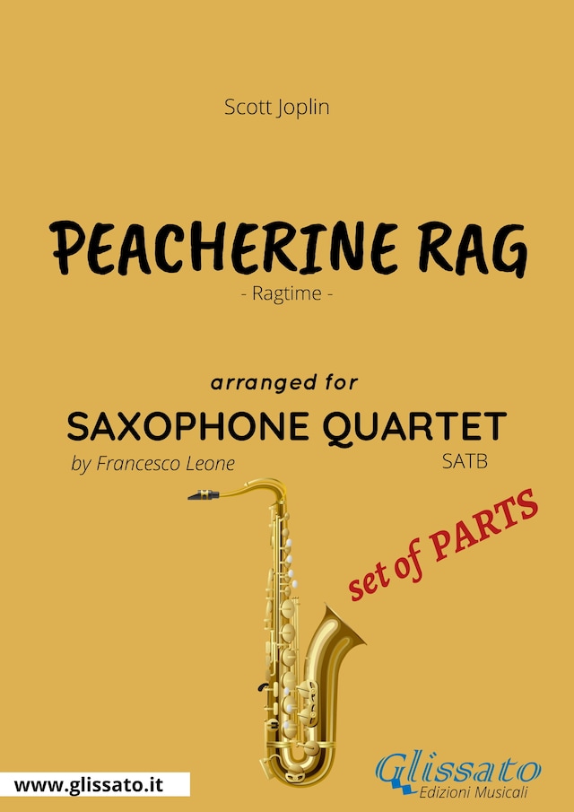Book cover for Peacherine Rag - Saxophone Quartet set of PARTS