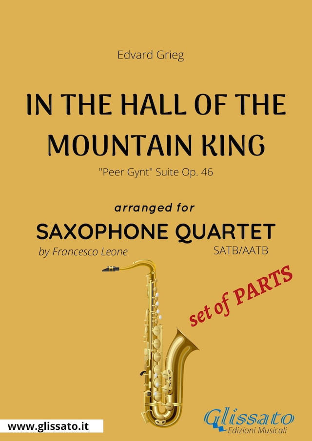 Book cover for In The Hall Of The Mountain King - Saxophone Quartet set of PARTS