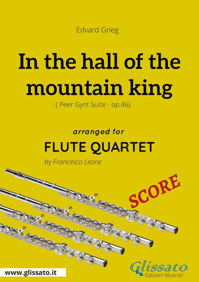 Book cover for In the hall of the mountain king - Flute Quartet SCORE