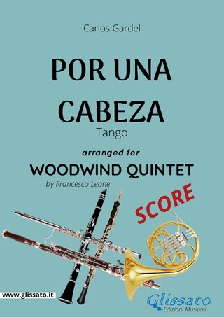 Por una cabeza - Woodwind Quintet SCORE bookCoverFor