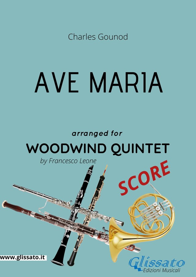 Book cover for Ave Maria (Gounod) Woodwind Quintet SCORE
