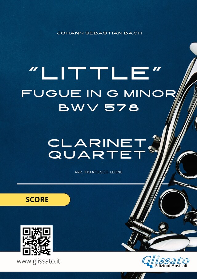 Portada de libro para Clarinet Quartet "Little" Fugue in G minor (score)