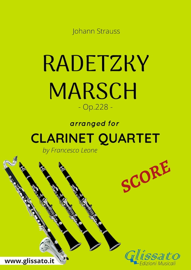 Couverture de livre pour Radetzky Marsch - Clarinet Quartet SCORE