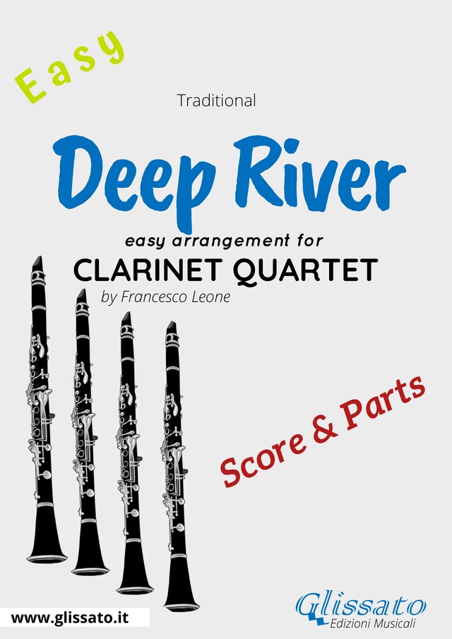 Bokomslag för Deep River - Easy Clarinet Quartet (score & parts)