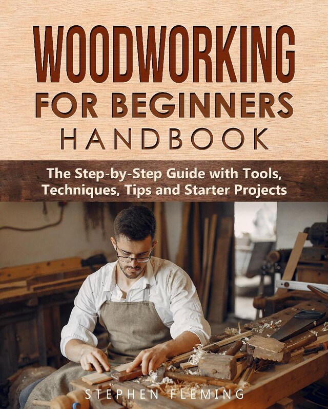 Portada de libro para Woodworking for Beginners Handbook