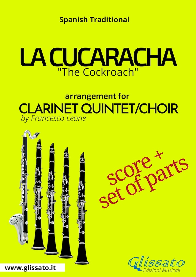 La Cucaracha - Clarinet Quintet/Choir score & parts