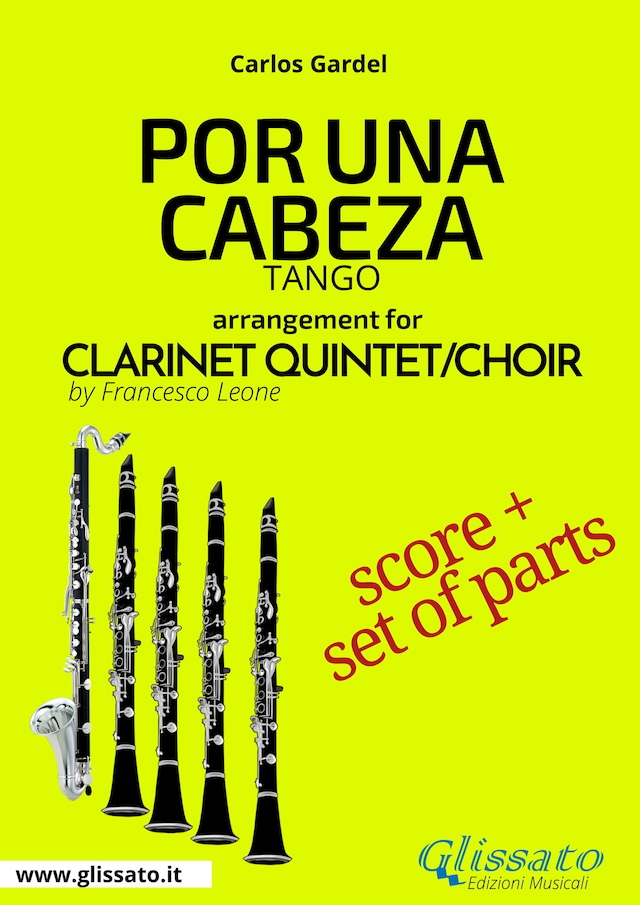Copertina del libro per Por una cabeza - Clarinet Quintet/Choir score & parts
