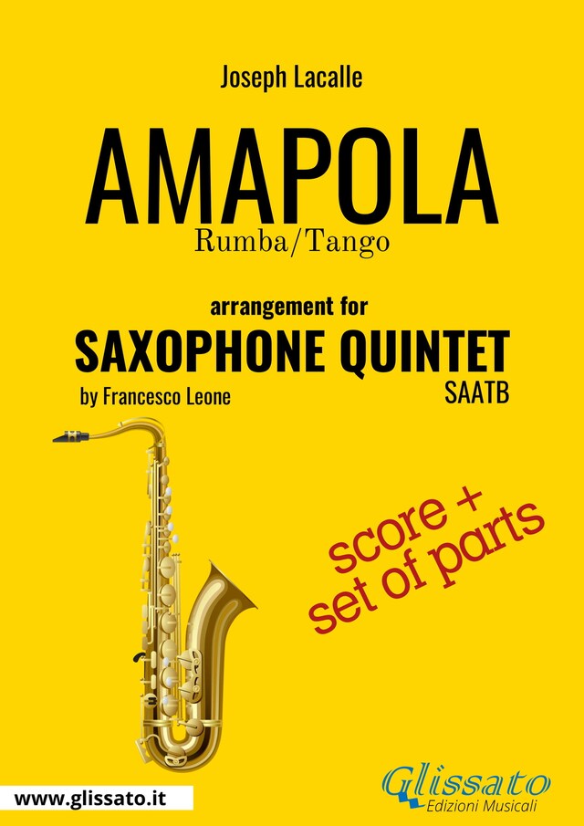 Amapola - Flexible Saxophone Quintet score & parts