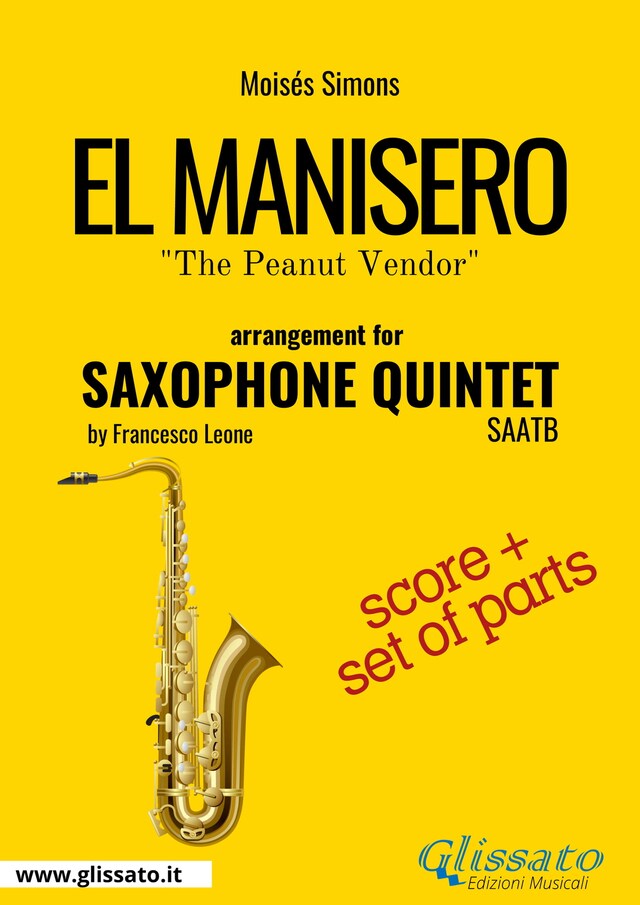 Book cover for El Manisero - Saxophone Quintet score & parts