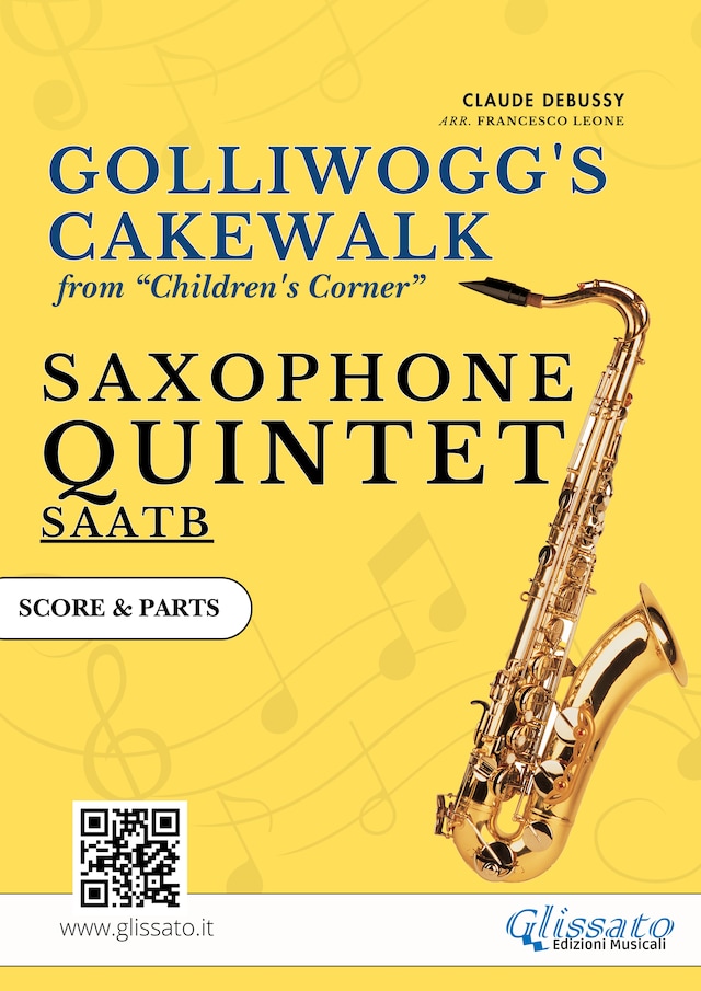 Book cover for Saxophone Quintet "Golliwogg's Cakewalk" score & parts