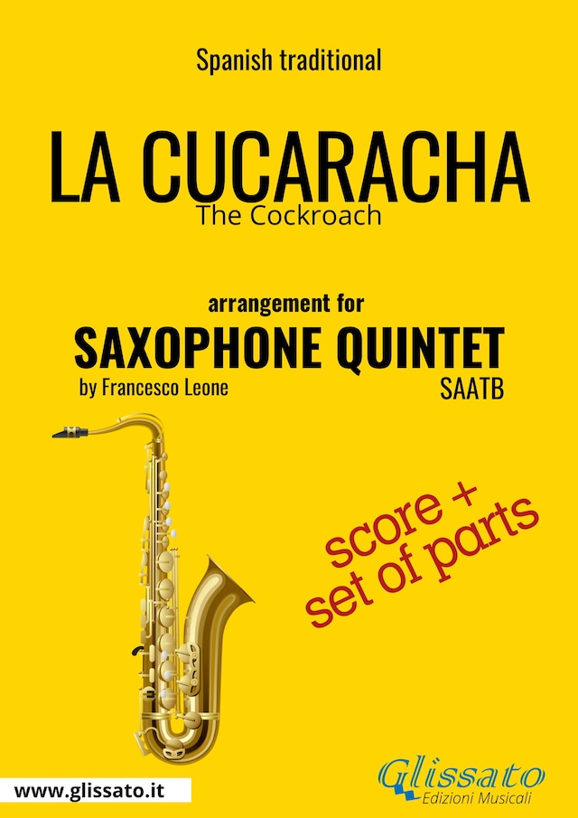 Book cover for La Cucaracha - Saxophone Quintet score & parts
