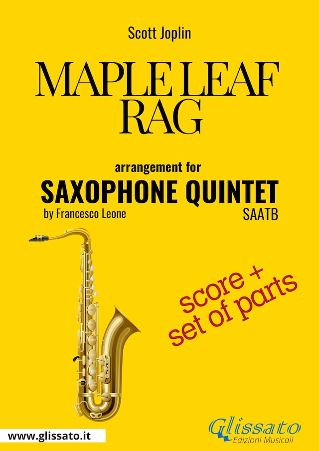 Copertina del libro per Maple Leaf Rag - Saxophone Quintet score & parts