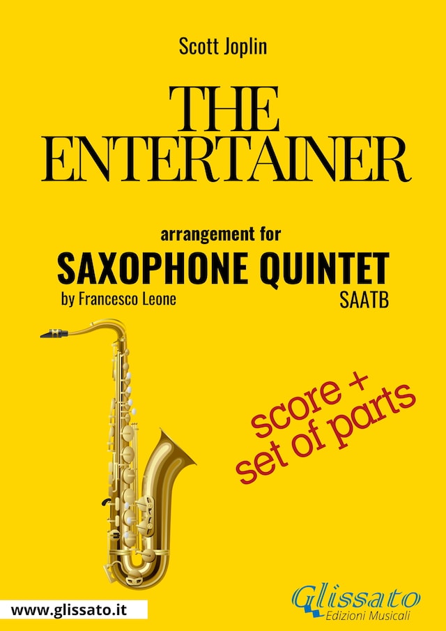 Book cover for The Entertainer - Saxophone Quintet score & parts