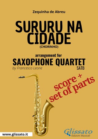 Sururu na Cidade - Saxophone Quartet score & parts bookCoverFor