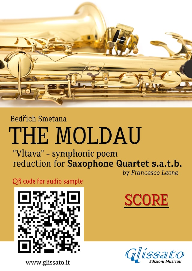 Book cover for Sax Quartet Score of "The Moldau"