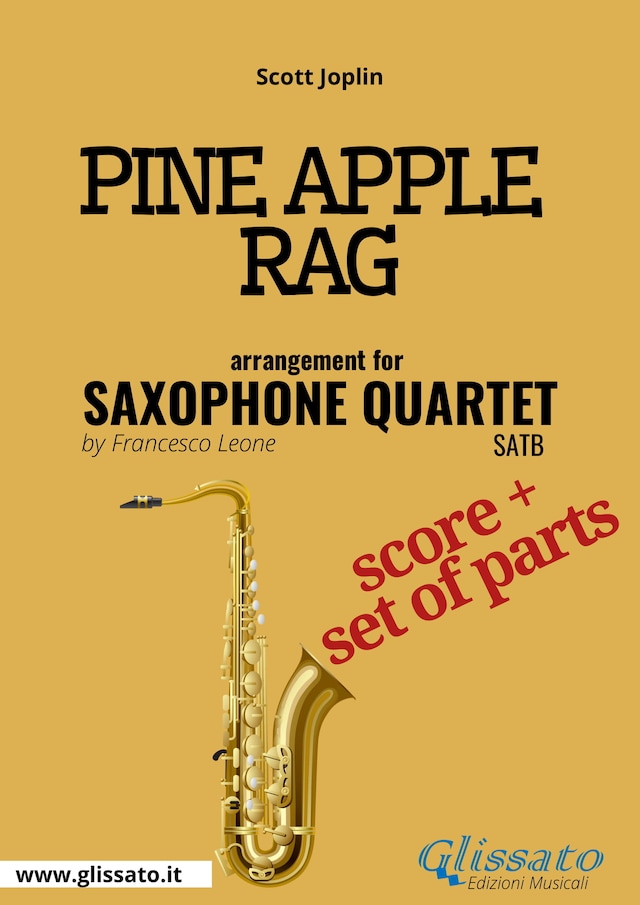 Book cover for Pine Apple Rag - Saxophone Quartet score & parts