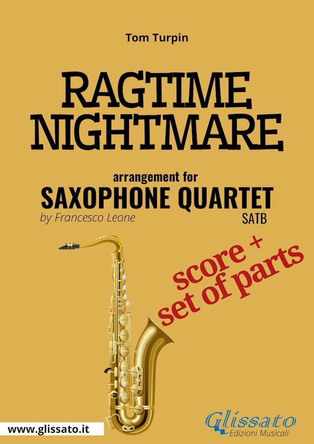 Book cover for Ragtime Nightmare - Saxophone Quartet score & parts