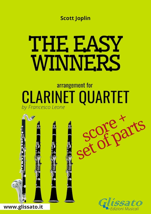 Book cover for The Easy Winners - Clarinet Quartet score & parts
