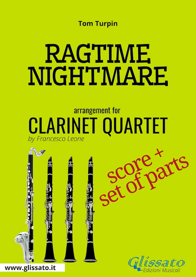 Book cover for Ragtime Nightmare - Clarinet Quartet score & parts