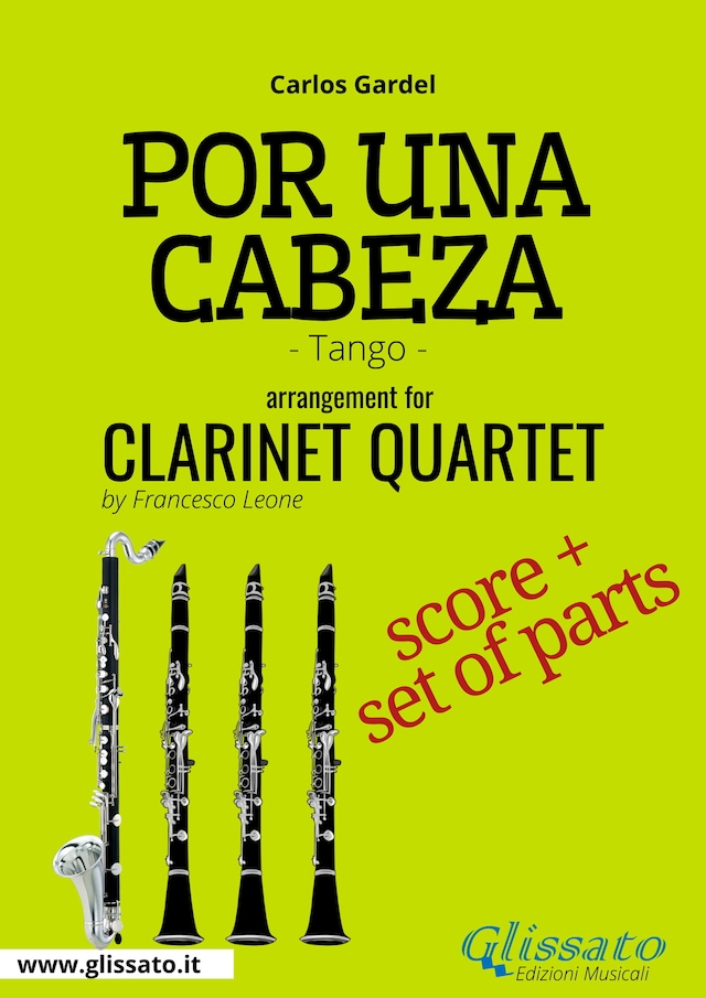 Couverture de livre pour Por una cabeza - Clarinet Quartet score & parts