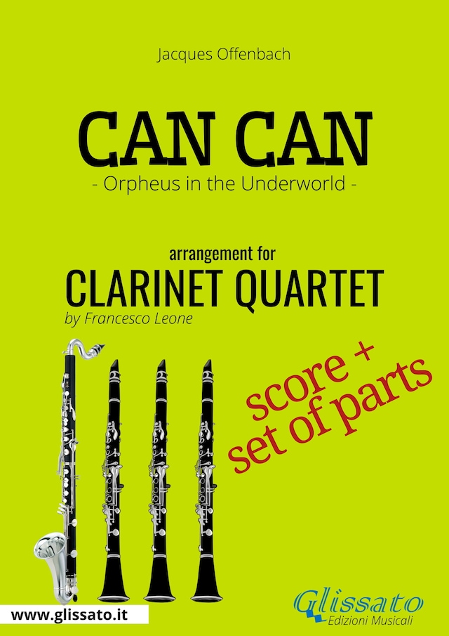 Book cover for Can Can - Clarinet Quartet score & parts