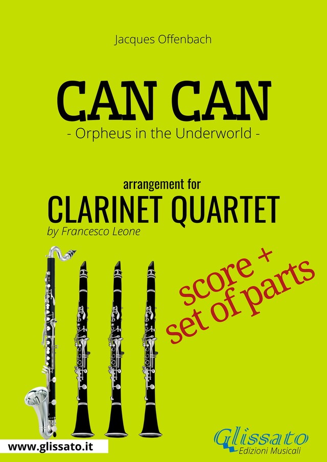 Book cover for Can Can - Clarinet Quartet score & parts