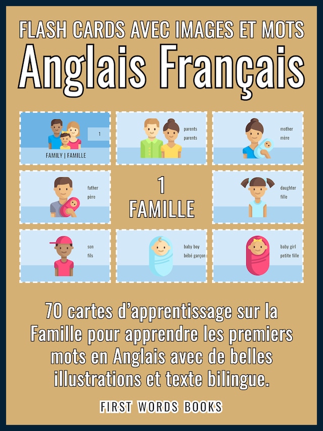 1 - Famille - Flash Cards avec Images et Mots Anglais Français