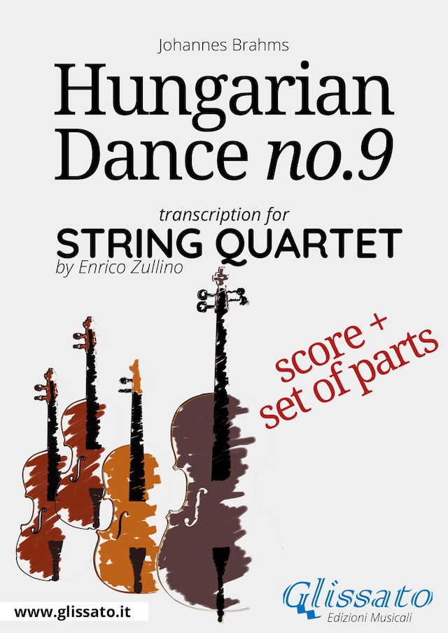 Book cover for Hungarian Dance no.9 - String Quartet Score & Parts