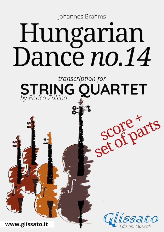 Book cover for Hungarian Dance no.14 - String Quartet Score & Parts