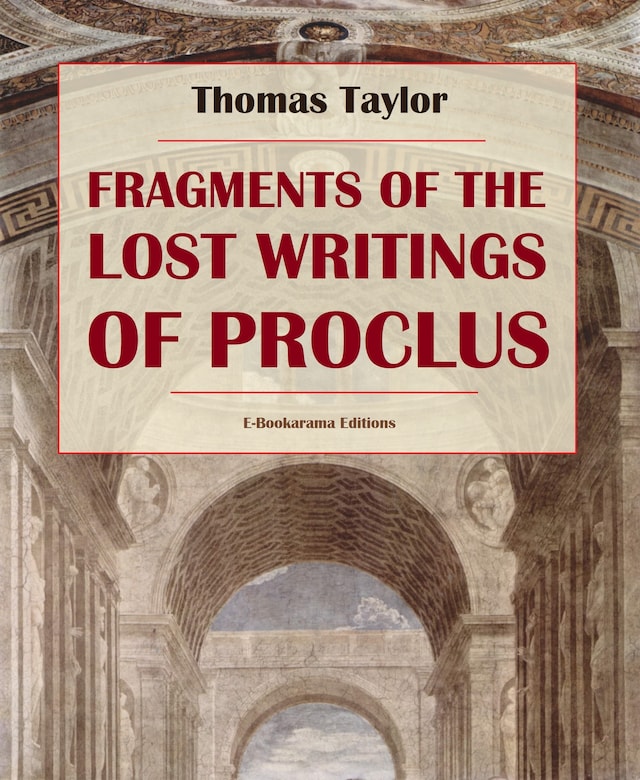 Bogomslag for Fragments of the Lost Writings of Proclus