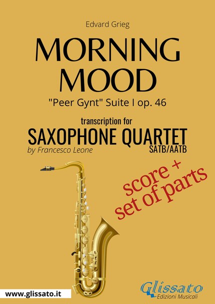 Morning Mood - Saxophone Quartet score & parts bookCoverFor