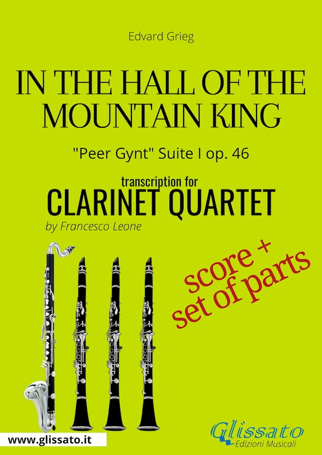 Book cover for In the Hall of the Mountain King - Clarinet Quartet score & parts