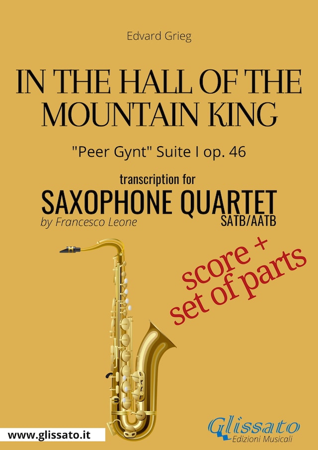 Book cover for In the Hall of the Mountain King - Saxophone Quartet score & parts