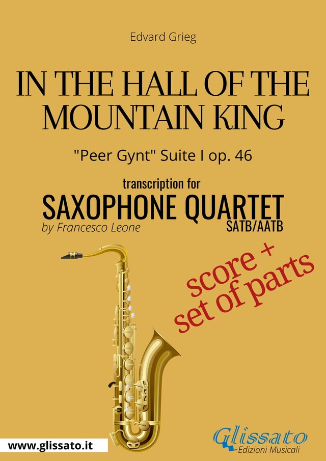 Bokomslag för In the Hall of the Mountain King - Saxophone Quartet score & parts